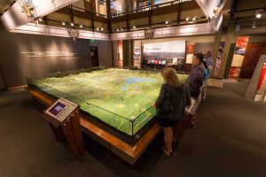 Relief model of Yellowstone at the Canyon Visitor Education Center